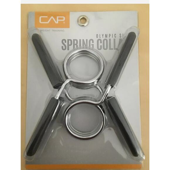 CAP Olympic Size Spring Collar 2" Bar Weight Holder Clamp Powerlifting Brand New - Picture 1 of 3